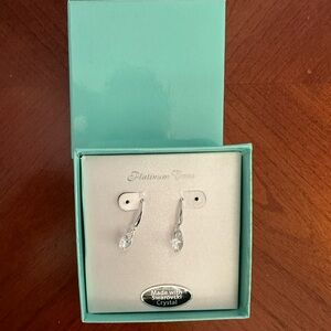 Swarovski crystals dangle diamond earrings